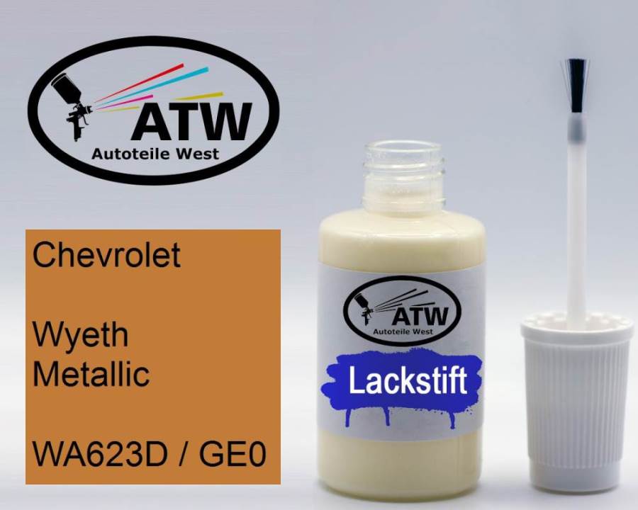 Chevrolet, Wyeth Metallic, WA623D / GE0: 20ml Lackstift, von ATW Autoteile West.